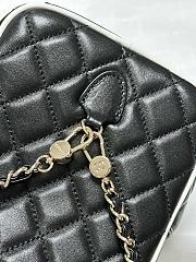 Kitlife Chanel 25P Backpack In Black With White Edges 18x13x9cm - 3