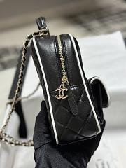 Kitlife Chanel 25P Backpack In Black With White Edges 18x13x9cm - 4