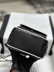 Kitlife Chanel 25P Backpack In Black With White Edges 18x13x9cm - 6