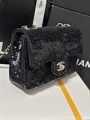 Kitlife Chanel 24 Sequins CF Bag Black 20cm - 5