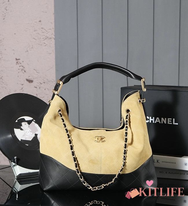 Kitlife Chanel 25P Shopping Bag Brown & Black 11.5x36x32cm  - 1