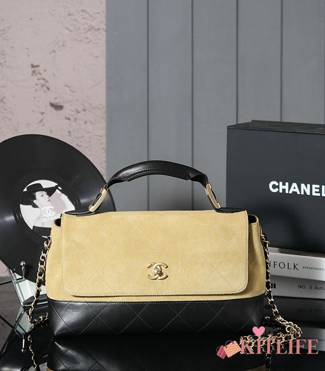 Kitlife Chanel 25P Shopping Bag Brown & Black 33x12x18cm - 1