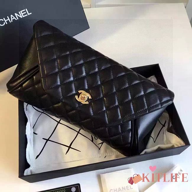 Kitlife Chanel Clutch Black with Gold Buckle 29x14.5cm - 1