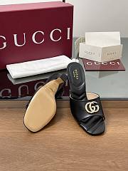 Kitlife Gucci Crystal Gold Buckle Mule in Black 75mm - 6