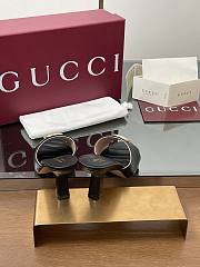 Kitlife Gucci Crystal Gold Buckle Mule in Black 75mm - 3