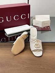 Kitlife Gucci Crystal Gold Buckle Mule in White 75mm - 6