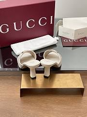 Kitlife Gucci Crystal Gold Buckle Mule in White 75mm - 5