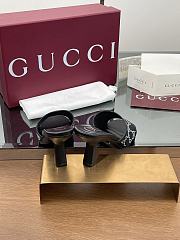 Kitlife Gucci Demi Leather-trimmed Crystal-embellished Mesh Mules Black 75mm - 5