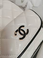 Kitlife Chanel 25P Backpack in White With Black Edges 18x13x9cm - 6