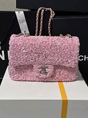 Kitlife Chanel 24k Sequin CF Bag Silver Pink 20cm - 1