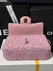 Kitlife Chanel 24k Sequin CF Bag Silver Pink 20cm - 6