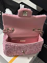 Kitlife Chanel 24k Sequin CF Bag Silver Pink 20cm - 2