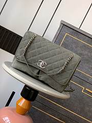 Kitlife Chanel Green Suede Double Pocket Chain Bag 34x25x10cm - 1