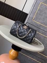 Kitlife Chanel 25P Boston Gold Buckle Bag Black 11.5x18.5x11cm - 5