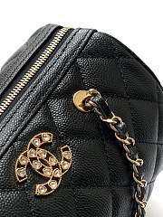 Kitlife Chanel 25P Boston Gold Buckle Bag Black 11.5x18.5x11cm - 3