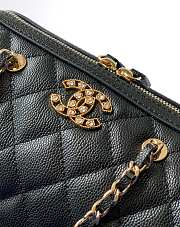 Kitlife Chanel 25P Boston Gold Buckle Bag Black 11.5x18.5x11cm - 2