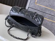 Kitlife Chanel 25P Boston Silver Buckle Bag Black 11.5x18.5x11cm - 6