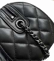Kitlife Chanel 25P Boston Silver Buckle Bag Black 11.5x18.5x11cm - 4