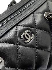 Kitlife Chanel 25P Boston Silver Buckle Bag Black 11.5x18.5x11cm - 2