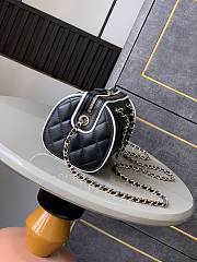 Kitlife Chanel 25P Boston Bag Black With White Edges 11.5x18.5x11cm  - 5