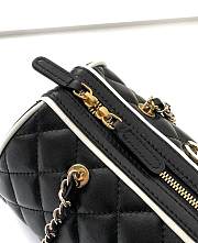 Kitlife Chanel 25P Boston Bag Black With White Edges 11.5x18.5x11cm  - 2