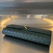 Kitlife Bottega Veneta Long Clutch Andiamo With Handle Dark Green 31x13x3cm - 6
