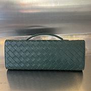 Kitlife Bottega Veneta Long Clutch Andiamo With Handle Dark Green 31x13x3cm - 4