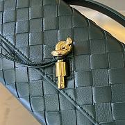 Kitlife Bottega Veneta Long Clutch Andiamo With Handle Dark Green 31x13x3cm - 3