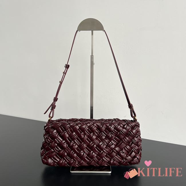 Kitlife Bottega Veneta Kalimero Cha-Cha Bag Burgundy 785780 28.5x15x6cm - 1