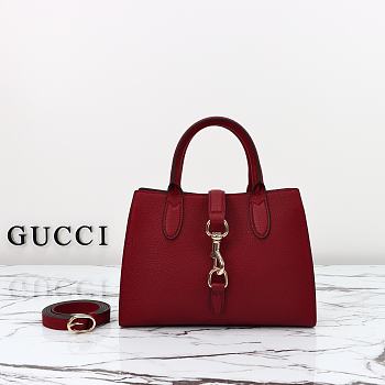 Kitlife Gucci Small Tote Bag Rosso Ancora Red With Hook Closure 795349 24x17.5x8.5cm