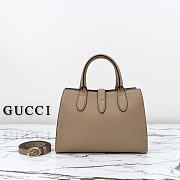 Kitlife Gucci Small Tote Bag Beige With Hook Closure 795349 24x17.5x8.5cm - 4