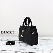 Kitlife Gucci Small Tote Bag Black With Hook Closure 795349 24x17.5x8.5cm - 5