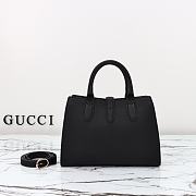 Kitlife Gucci Small Tote Bag Black With Hook Closure 795349 24x17.5x8.5cm - 2