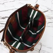 Kitlife Gucci GG Emblem Mini Bucket Bag Beige & Brown 815118 19x18x11cm - 6