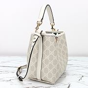 Kitlife Gucci GG Emblem Mini Bucket Bag White 815118 19x18x11cm - 3