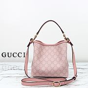 Kitlife Gucci GG Emblem Mini Bucket Bag Pink 815118 19x18x11cm - 1