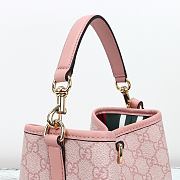 Kitlife Gucci GG Emblem Mini Bucket Bag Pink 815118 19x18x11cm - 4