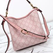 Kitlife Gucci GG Emblem Mini Bucket Bag Pink 815118 19x18x11cm - 3
