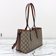 Kitlife Gucci GG Emblem Small Tote Bag Beige & Brown 815214 31x18.5x11.5cm - 6
