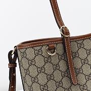 Kitlife Gucci GG Emblem Small Tote Bag Beige & Brown 815214 31x18.5x11.5cm - 4