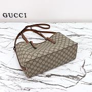 Kitlife Gucci GG Emblem Small Tote Bag Beige & Brown 815214 31x18.5x11.5cm - 3
