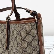 Kitlife Gucci GG Emblem Small Tote Bag Beige & Brown 815214 31x18.5x11.5cm - 2