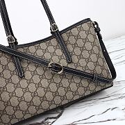 Kitlife Gucci GG Emblem Small Tote Bag Beige & Black 815214 31x18.5x11.5cm - 4