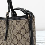 Kitlife Gucci GG Emblem Small Tote Bag Beige & Black 815214 31x18.5x11.5cm - 3