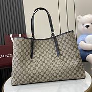 Kitlife Gucci GG Emblem Large Tote Bag Beige & Black 815212 45.5x30x16cm - 1