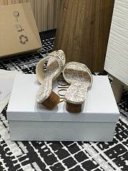 Kitlife Dior Dway Papillon Jouy Embroidered Slide White & Beige - 3