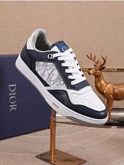 Kitlife Dior And Hylton Nel B27 Uptown Low-Top Sneaker Navy Blue and White Smooth Calfskin  - 1