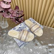 Kitlife Dior Granville Straw Slippers Beige  - 2