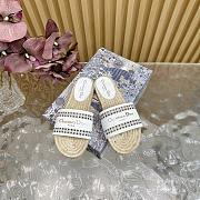 Kitlife Dior Granville Straw Slippers White  - 2