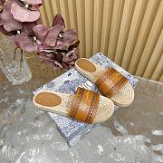 Kitlife Dior Granville Straw Slippers Brown - 6